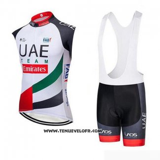 2019 Gilet Coupe-vent UAE Blanc Noir Rouge