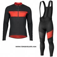 2019 Maillot Ciclismo Scott RC Ff Noir Rouge Manches Longues et Cuissard