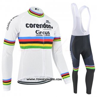 2019 Maillot Ciclismo UCI Mondo Champion Corendon Circus Manches Longues et Cuissard