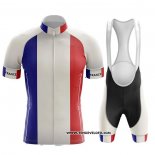 2020 Maillot Ciclismo Champion France Bleu Blanc Rouge Manches Courtes et Cuissard(3)