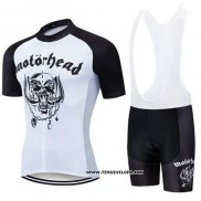 2020 Maillot Ciclismo Lemmy Noir Blanc Manches Courtes et Cuissard