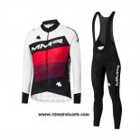 2020 Maillot Ciclismo MMR Blanc Noir Rouge Manches Longues et Cuissard