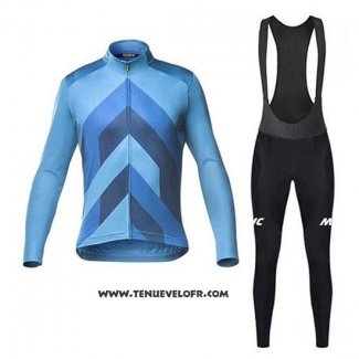 2020 Maillot Ciclismo Mavic Bleu Manches Longues et Cuissard