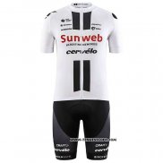 2020 Maillot Ciclismo Sunweb Blanc Manches Courtes et Cuissard