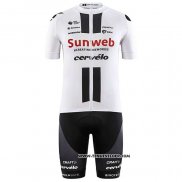 2020 Maillot Ciclismo Sunweb Blanc Manches Courtes et Cuissard