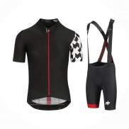 2021 Maillot Cyclisme Assos Noir Blanc Rouge Manches Courtes et Cuissard