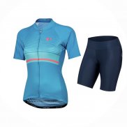 2021 Maillot Cyclisme Femme Pearl Izumi Azur Manches Courtes et Cuissard