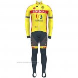 2021 Maillot Cyclisme Wallonie Bruxelles Jaune Manches Longues et Cuissard
