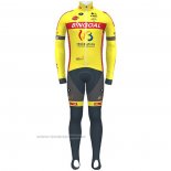 2021 Maillot Cyclisme Wallonie Bruxelles Jaune Manches Longues et Cuissard