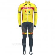 2021 Maillot Cyclisme Wallonie Bruxelles Jaune Manches Longues et Cuissard