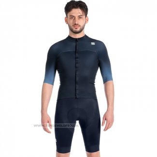 2023 Maillot Cyclisme Sportful Profond Bleu Manches Courtes et Cuissard