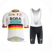 2024 Maillot Cyclisme Bora-Hansgrone Noir Rouge Jaune Manches Courtes Et Cuissard