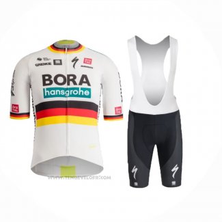 2024 Maillot Cyclisme Bora-Hansgrone Noir Rouge Jaune Manches Courtes Et Cuissard