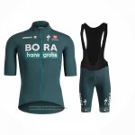 2024 Maillot Cyclisme Bora-Hansgrone Vert Manches Courtes et Cuissard