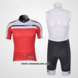 2011 Maillot Ciclismo Giordana Blanc et Rouge Manches Courtes et Cuissard