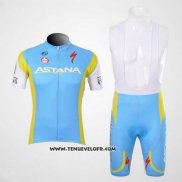 2012 Maillot Ciclismo Astana Bleu Clair Manches Courtes et Cuissard