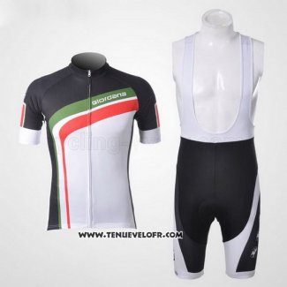 2012 Maillot Ciclismo Giordana Vert et Noir Manches Courtes et Cuissard