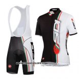 2014 Maillot Ciclismo Castelli SIDI Blanc et Noir Manches Courtes et Cuissard