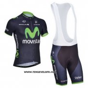 2014 Maillot Ciclismo Movistar Noir Manches Courtes et Cuissard