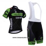 2015 Maillot Ciclismo Cannondale Vert et Noir Manches Courtes et Cuissard