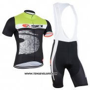 2015 Maillot Ciclismo Castelli SIDI Noir et Vert Manches Courtes et Cuissard