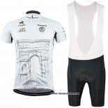 2015 Maillot Ciclismo Tour DE France Blanc Manches Courtes et Cuissard