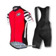 2016 Maillot Ciclismo Assos Rouge Manches Courtes et Cuissard