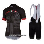 2016 Maillot Ciclismo Castelli Rouge Noir Manches Courtes et Cuissard