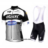 2016 Maillot Ciclismo Etixx Quick Step Blanc et Noir Manches Courtes et Cuissard