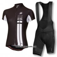 2016 Maillot Ciclismo Femme Assos Noir Manches Courtes et Cuissard