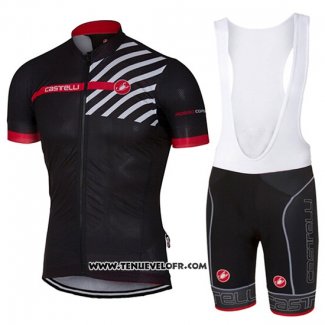 2017 Maillot Ciclismo Castelli Noir Manches Courtes et Cuissard