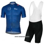 2017 Maillot Ciclismo Dubai Tour Profond Bleu Manches Courtes et Cuissard