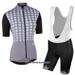 2017 Maillot Ciclismo Femme Nalini Optical Noir et Gris Manches Courtes et Cuissard