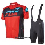 2017 Maillot Ciclismo Fox Livewire Rouge Manches Courtes et Cuissard