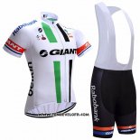 2017 Maillot Ciclismo Giant Blanc Manches Courtes et Cuissard