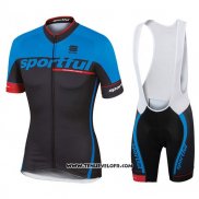 2017 Maillot Ciclismo Sportful SC Bleu et Noir Manches Courtes et Cuissard