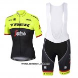 2017 Maillot Ciclismo Trek Segafredo Vert et Noir Manches Courtes et Cuissard