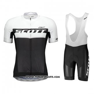 2018 Maillot Ciclismo Scott RC Blanc Manches Courtes et Cuissard