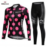 2019 Maillot Ciclismo Femme Mieyco Noir Rose Manches Longues et Cuissard