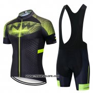 2019 Maillot Ciclismo Northwave Noir Vert Manches Courtes et Cuissard