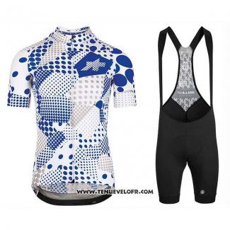 2020 Maillot Ciclismo Assos Erlkoenig Bleu Blanc Manches Courtes et Cuissard