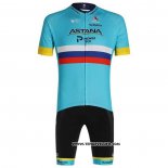 2020 Maillot Ciclismo Astana Champion Russie Manches Courtes et Cuissard