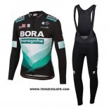 2020 Maillot Ciclismo Bora-hansgrone Bleu Noir Manches Longues et Cuissard