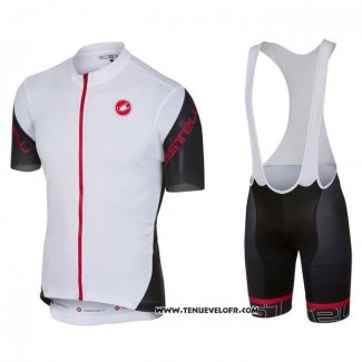 2020 Maillot Ciclismo Castelli Noir Blanc Rouge Manches Courtes et Cuissard