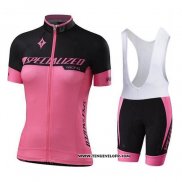 2020 Maillot Ciclismo Femme Specialized Noir Rose Manches Courtes et Cuissard