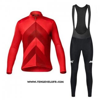 2020 Maillot Ciclismo Mavic Rouge Manches Longues et Cuissard