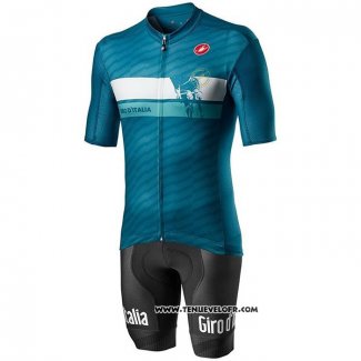 2020 Maillot Cyclisme Giro d'Italia Azur Manches Courtes et Cuissard