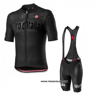 2020 Maillot Cyclisme Giro d'Italia Noir Manches Courtes et Cuissard(1)