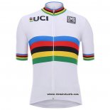 2020 Maillot Cyclisme UCI Blanc Multicolore Manches Courtes et Cuissard(1)