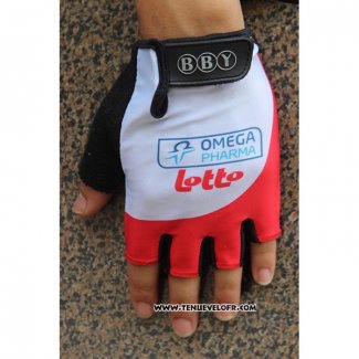 2020 Omega Pharma Lotto Gants Ete Ciclismo Blanc Rouge